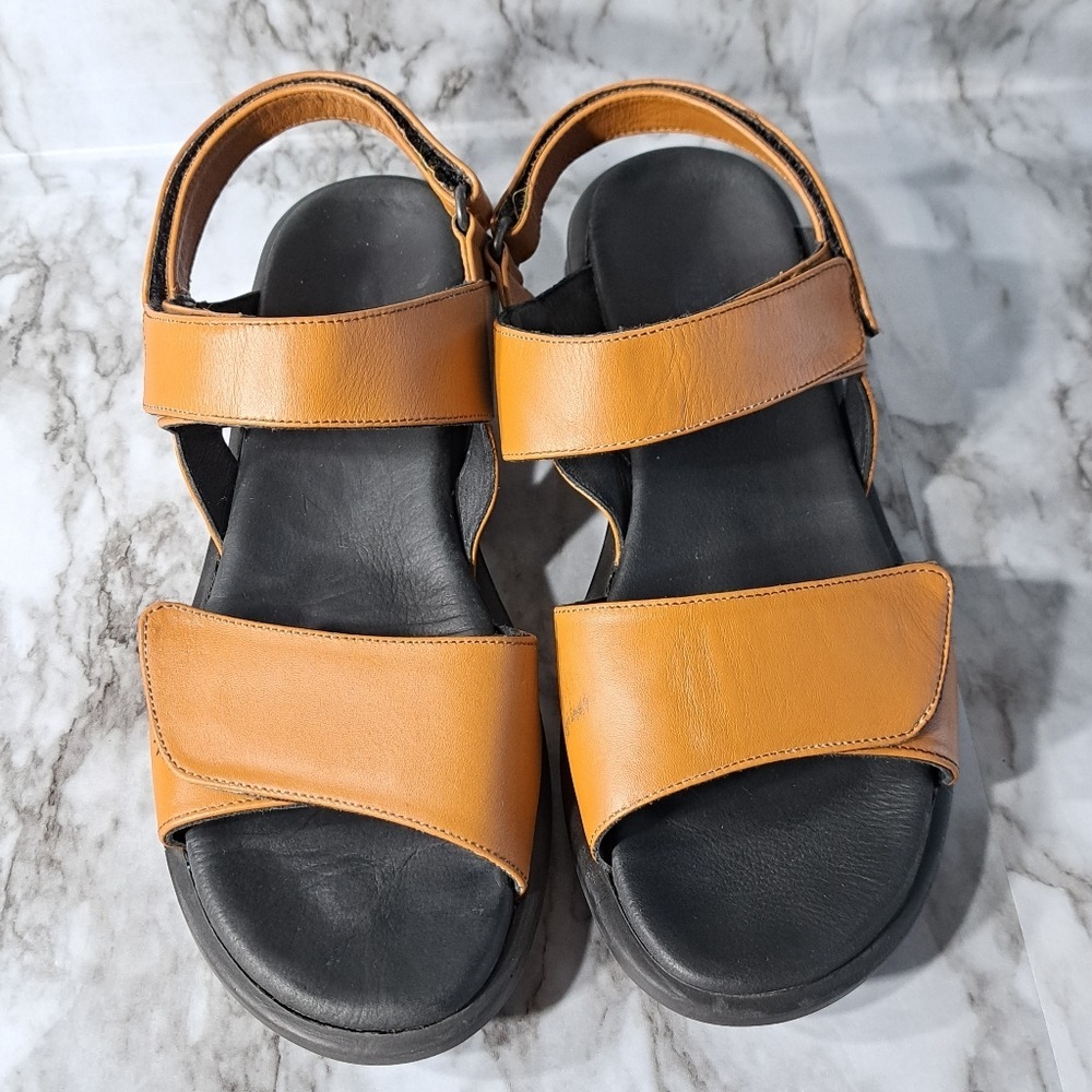 Wolky Women's Open Toe Comfortable Sandals‎ Genuine Leather Chestnut/Brown 42 - Picture 11 of 15